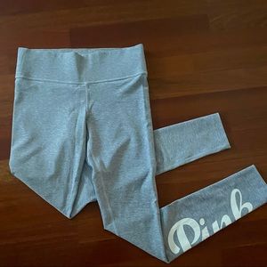 Pink Victoria’s Secret Light Grey Heather Yoga Pants